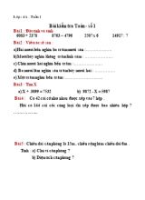 Bài kiểm tra môn Toán Lớp 4 - Đề số 1